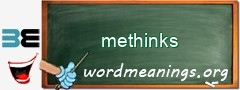 WordMeaning blackboard for methinks